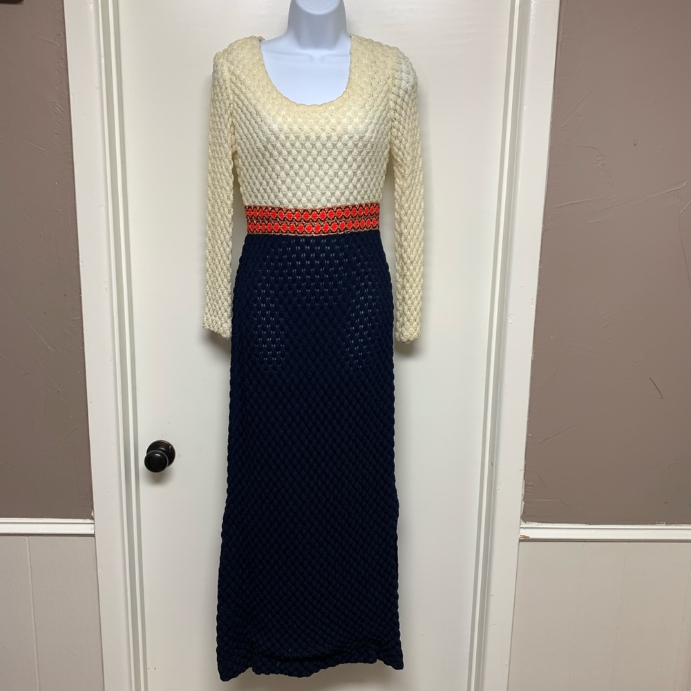 Vintage 1970s Parade of New York Knit Maxi dress